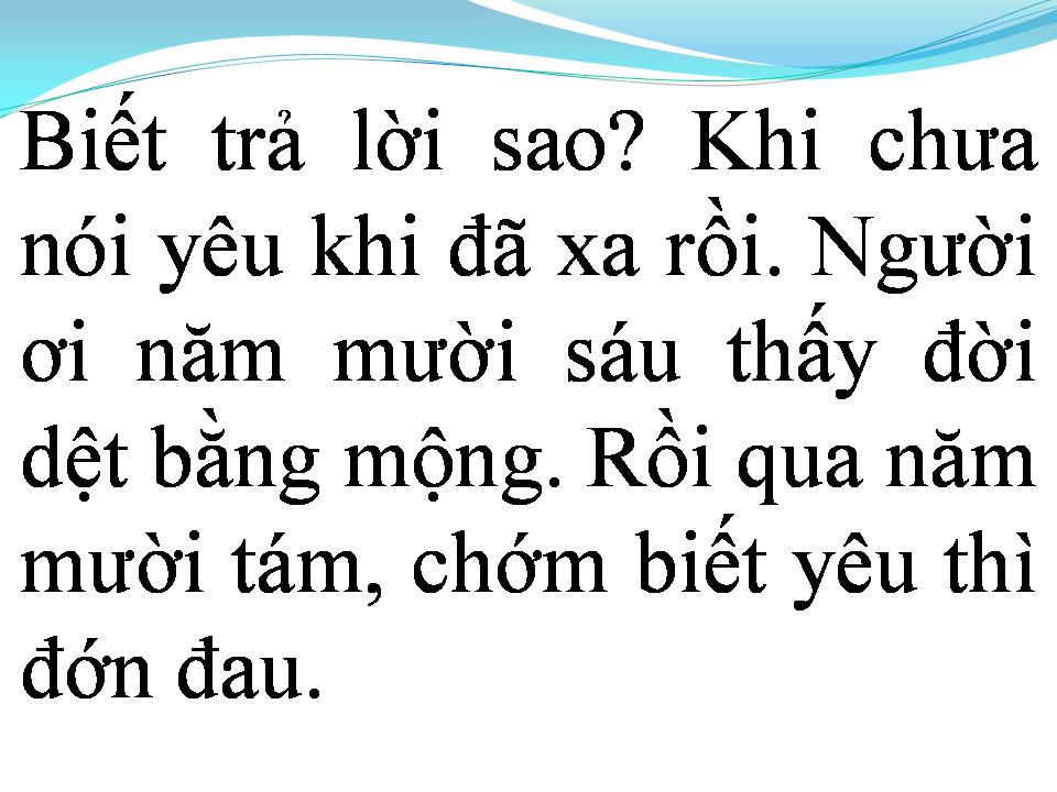 Lời bài hát XIN EM ĐỪNG HỎI