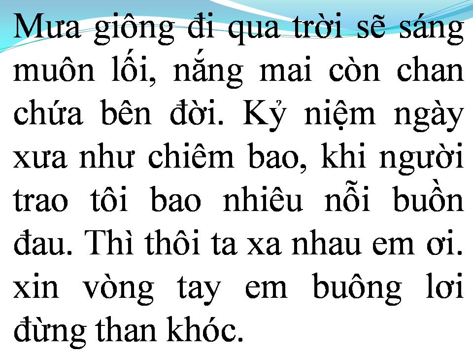 Lời bài hát XIN EM ĐỪNG KHÓC