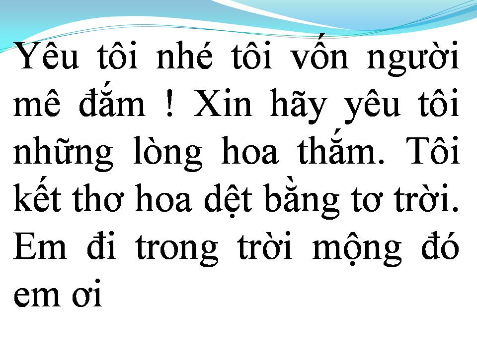 Lời bài hát XIN HÃY YÊU TÔI