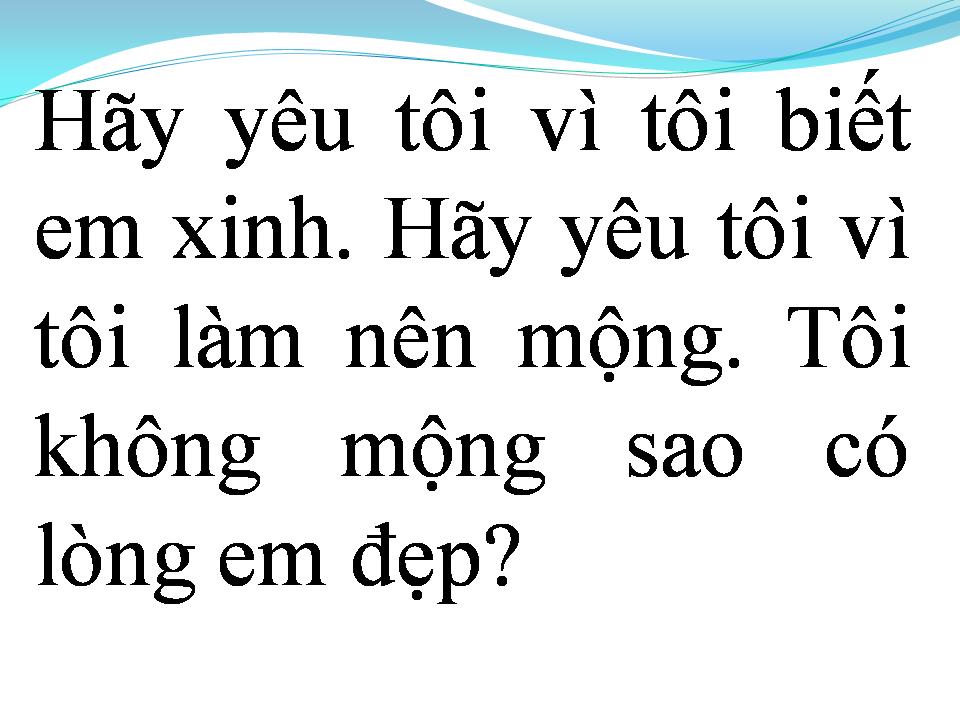 Lời bài hát XIN HÃY YÊU TÔI