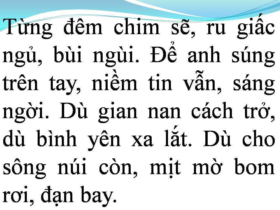 Lời bài hát XIN LÀM CÁNH CHIM RỪNG NÚI