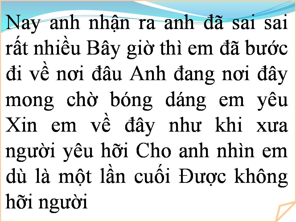 Lời bài hát XIN LỖI ANH ĐÃ SAI (ĐÀN ÔNG LÀ THẾ 2)
