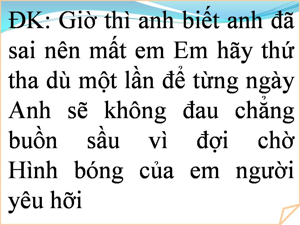 Lời bài hát XIN LỖI ANH ĐÃ SAI (ĐÀN ÔNG LÀ THẾ 2)