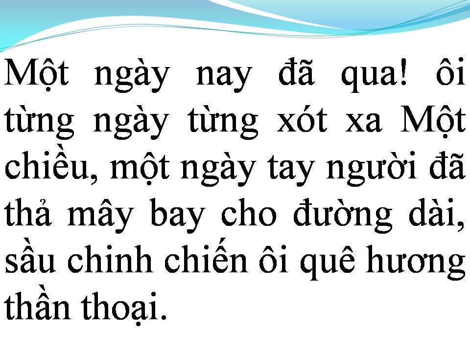 Lời bài hát XIN MẶT TRỜI NGỦ YÊN