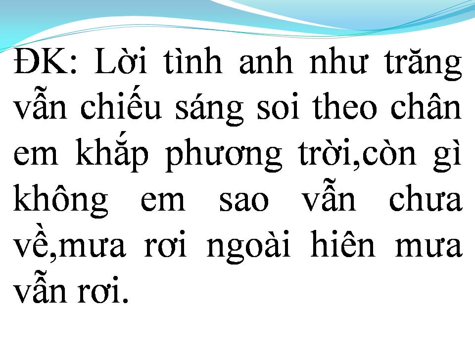 Lời bài hát XIN MƯA NGỪNG RƠI
