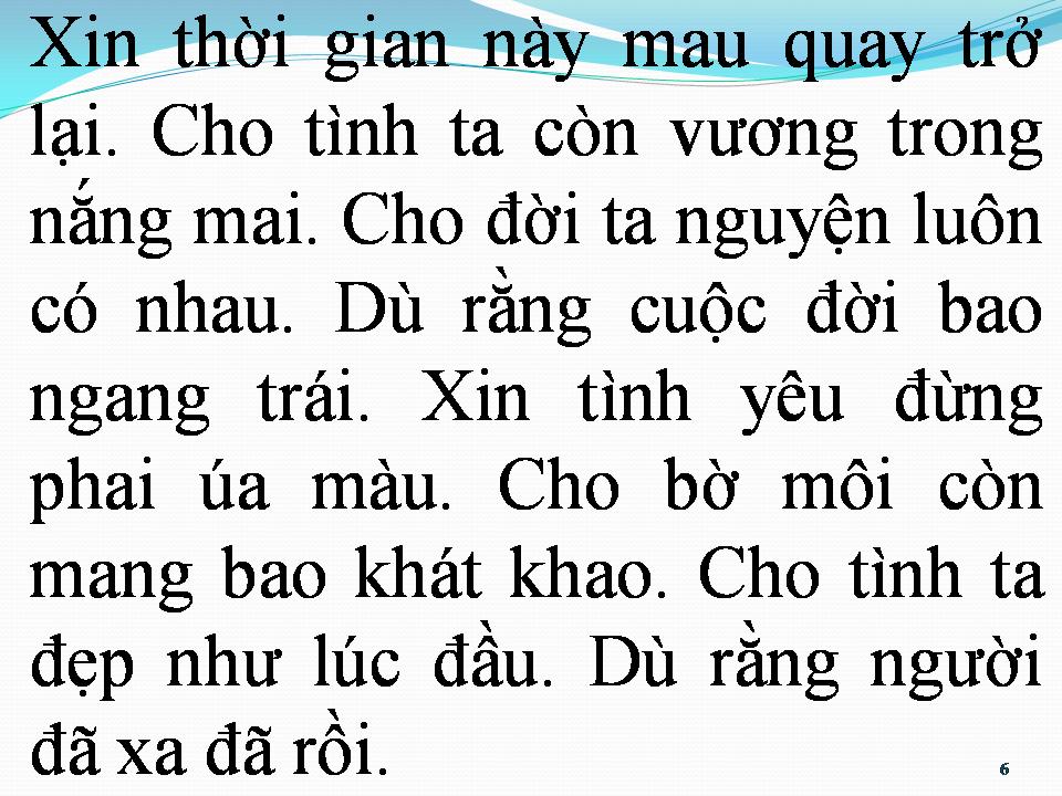 Lời bài hát XIN TÌNH YÊU TRỞ LẠI