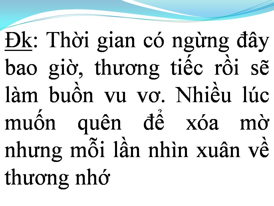 Lời bài hát XIN TRẢ LẠI THỜI GIAN