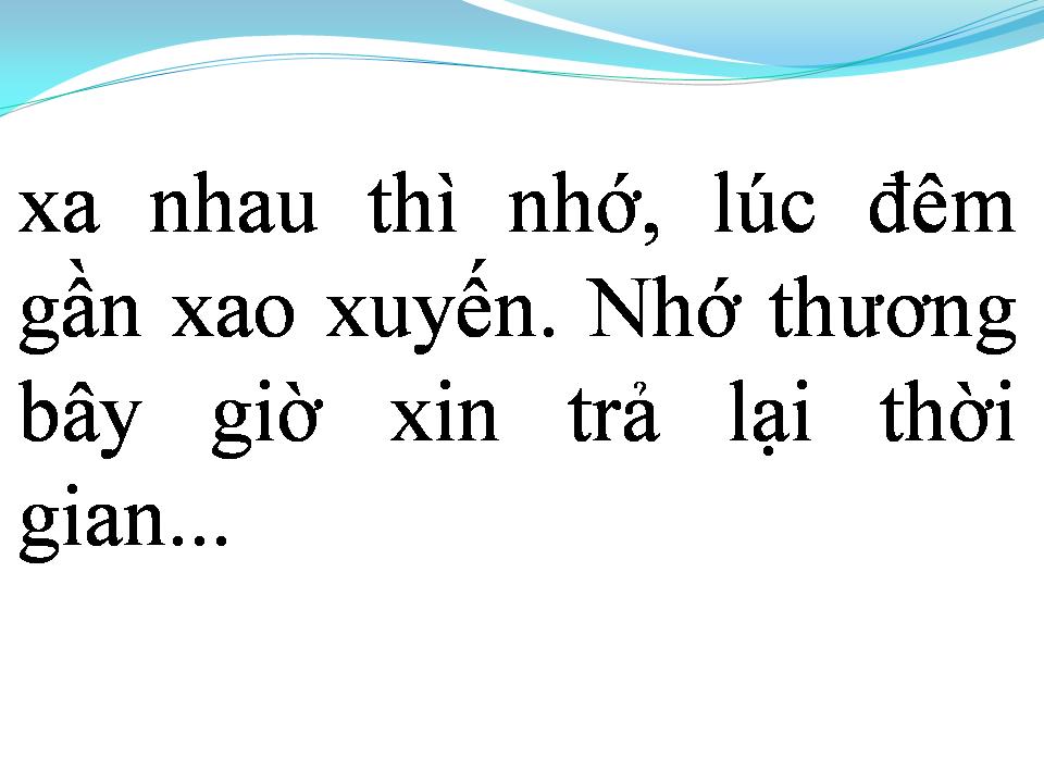 Lời bài hát XIN TRẢ LẠI THỜI GIAN