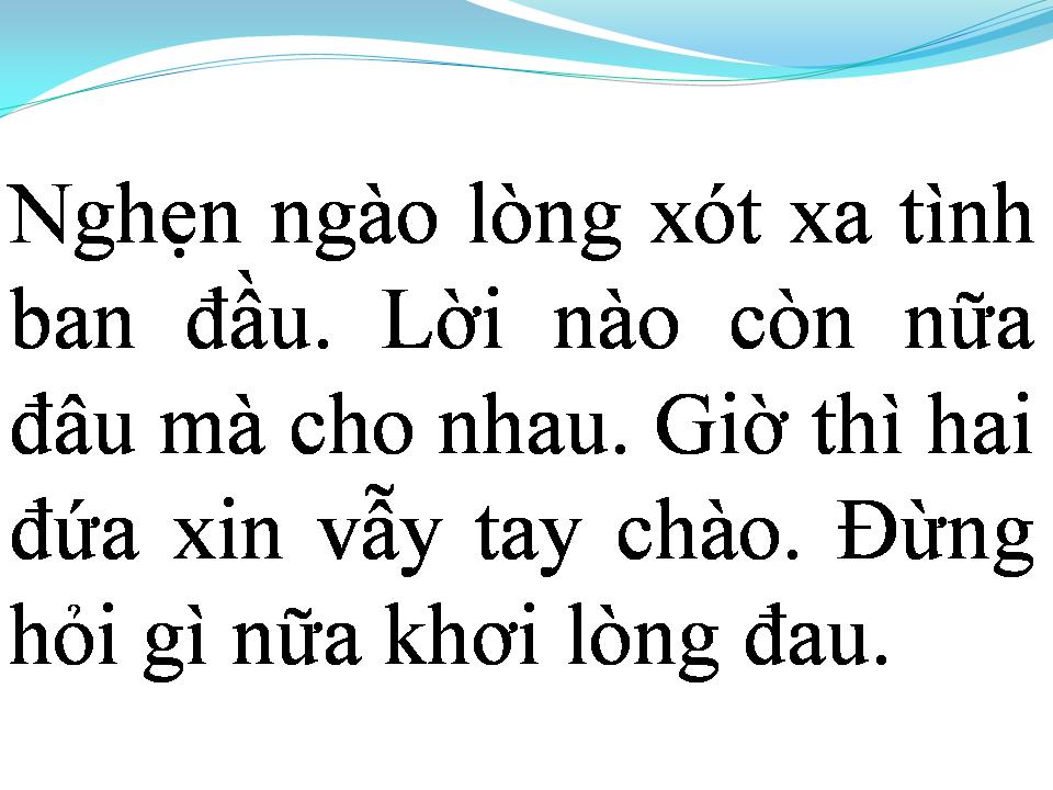 Lời bài hát XIN VẪY TAY CHÀO