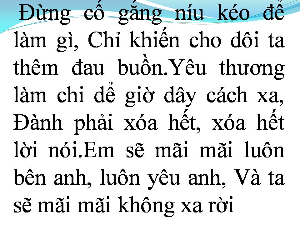 Lời bài hát XÓA HẾT