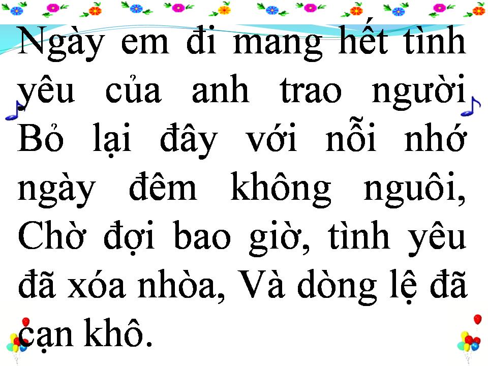 Lời bài hát XÓA NHÒA