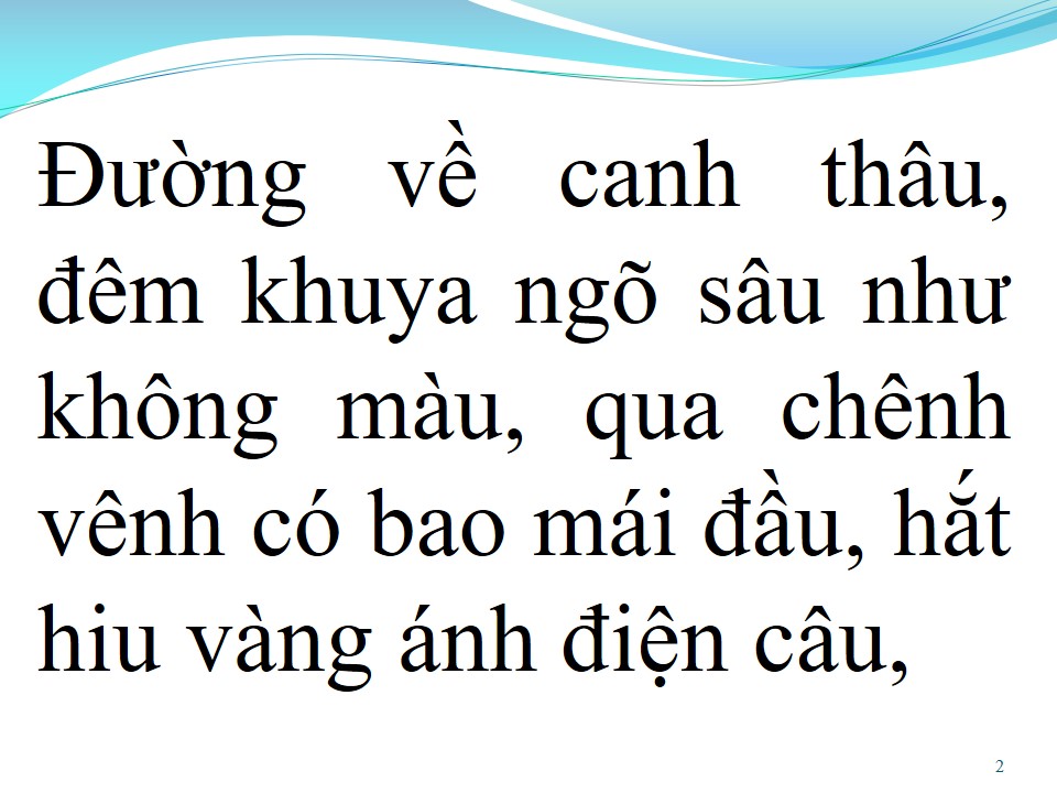 Lời bài hát XÓM ĐÊM