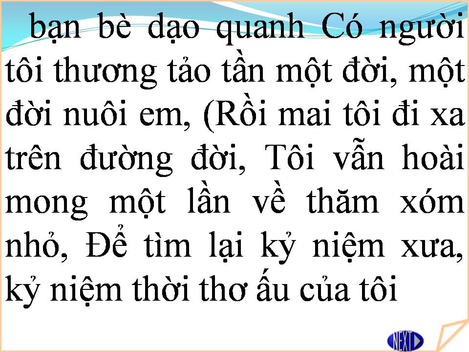 Lời bài hát XÓM NHỎ