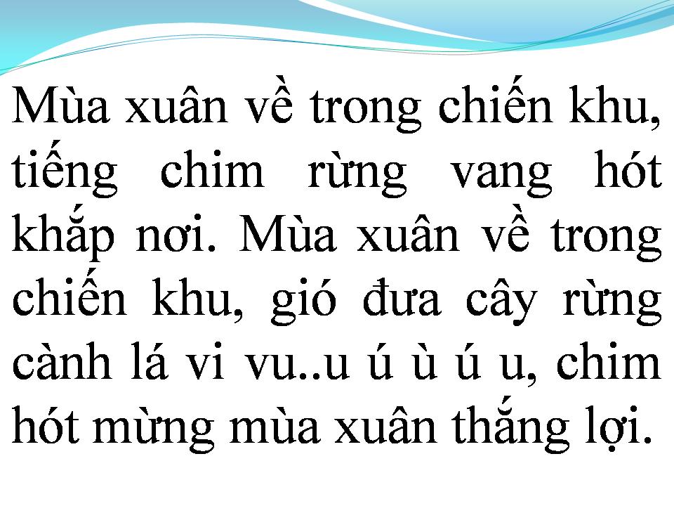 Lời bài hát XUÂN CHIẾN KHU