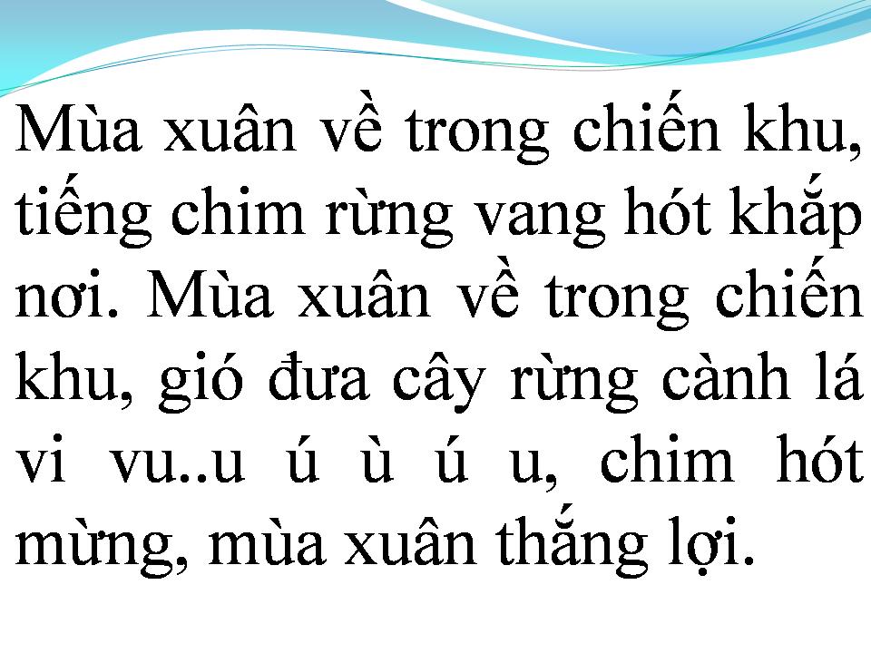 Lời bài hát XUÂN CHIẾN KHU