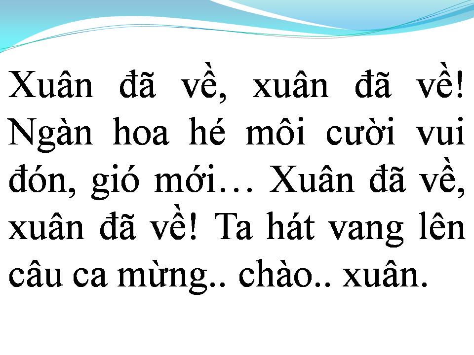 Lời bài hát XUÂN ĐÃ VỀ