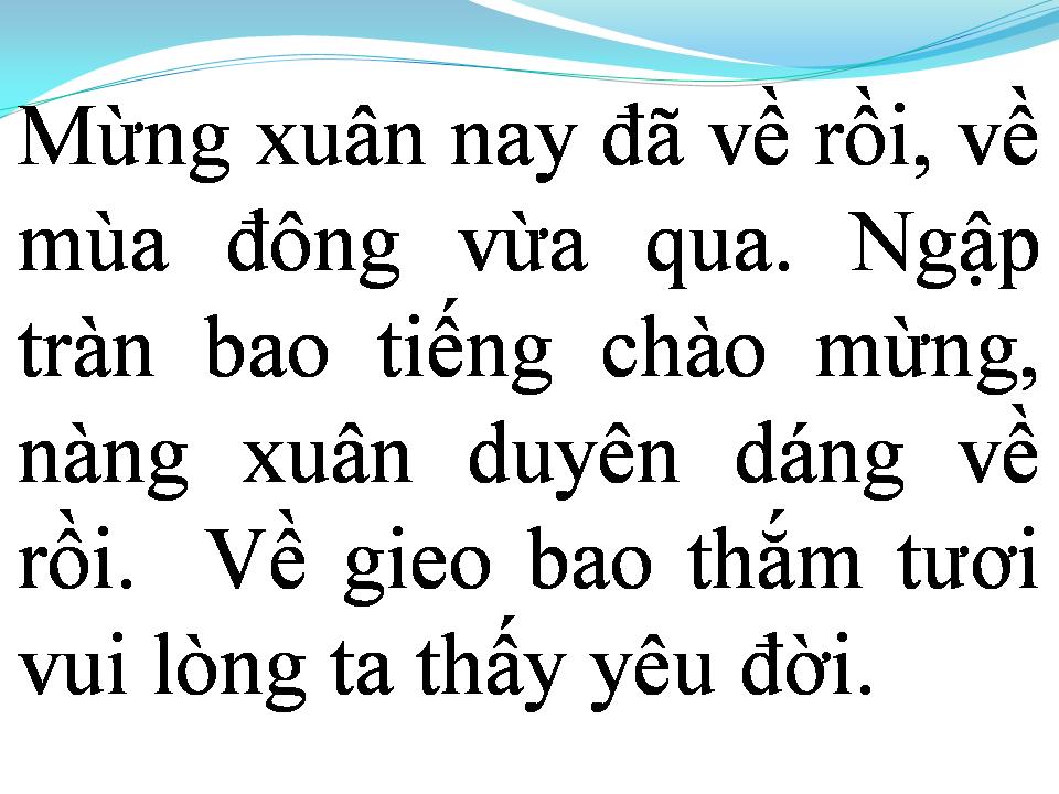 Lời bài hát XUÂN ĐÃ VỀ
