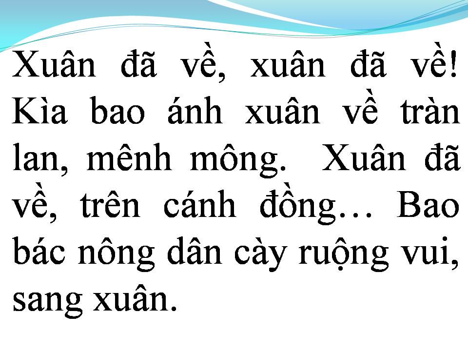 Lời bài hát XUÂN ĐÃ VỀ