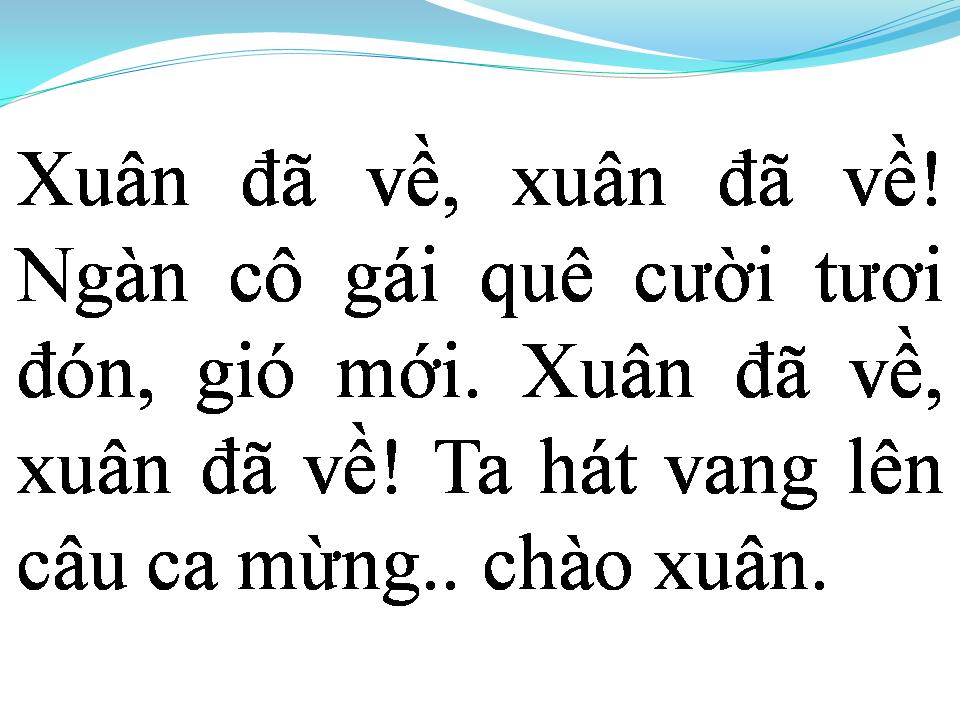Lời bài hát XUÂN ĐÃ VỀ