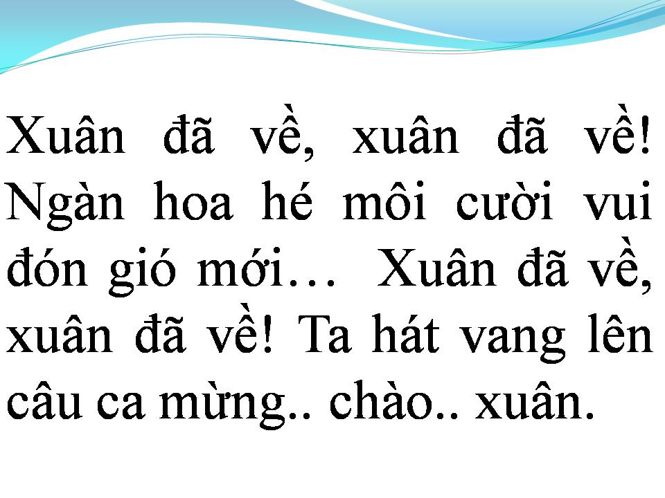 Lời bài hát XUÂN ĐÃ VỀ