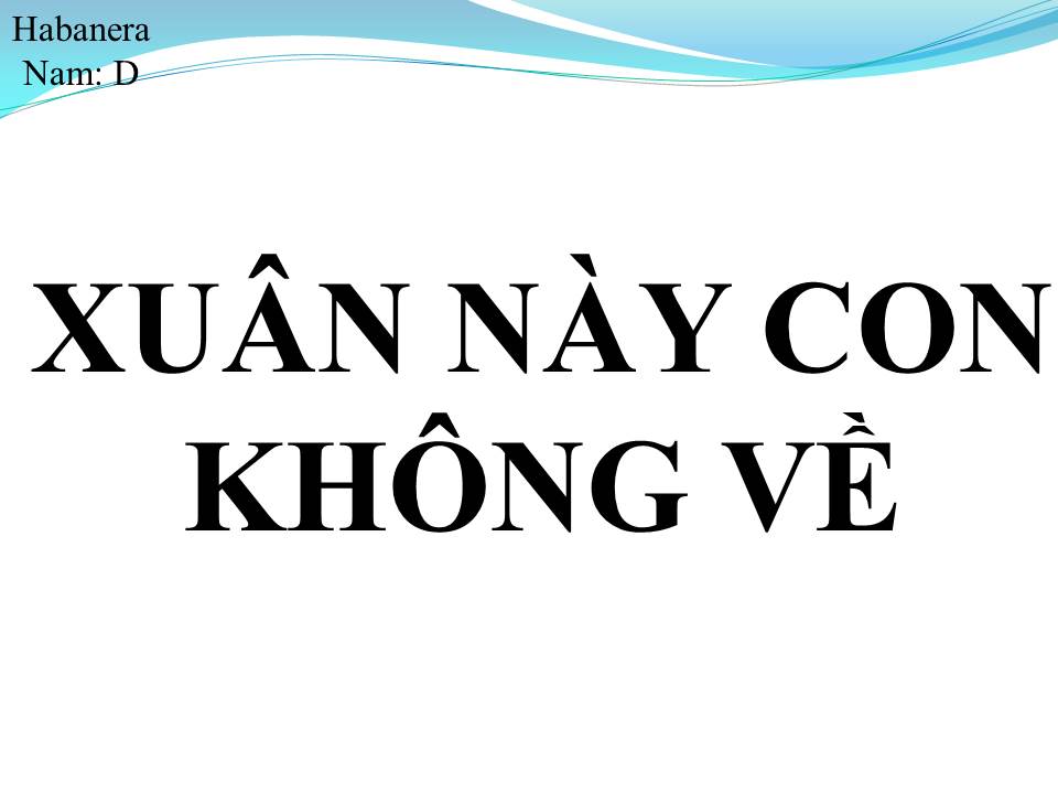 Lời bài hát XUÂN NÀY CON KHÔNG VỀ