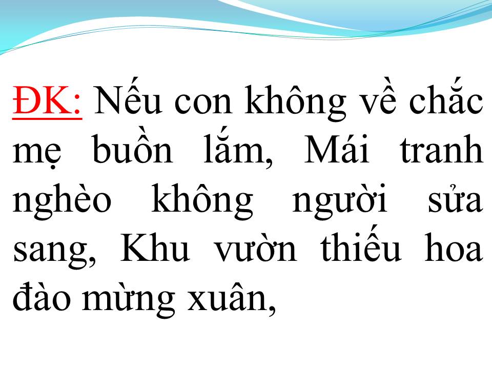 Lời bài hát XUÂN NÀY CON KHÔNG VỀ