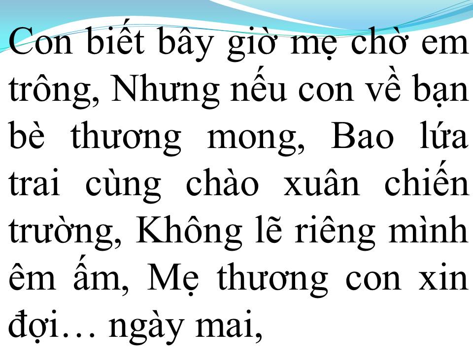 Lời bài hát XUÂN NÀY CON KHÔNG VỀ