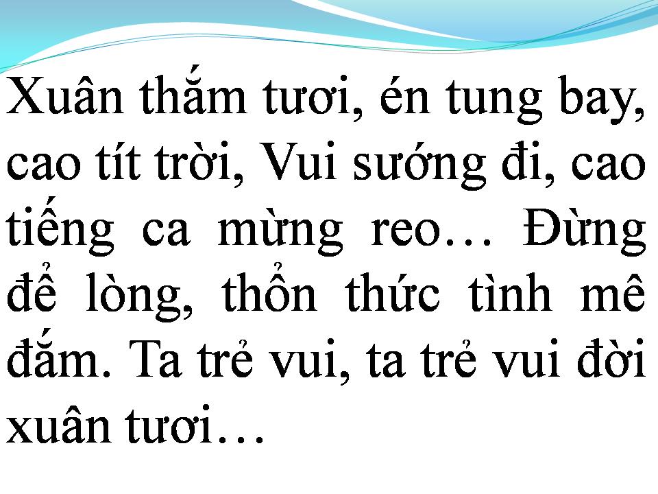Lời bài hát XUÂN VÀ TUỔI TRẺ