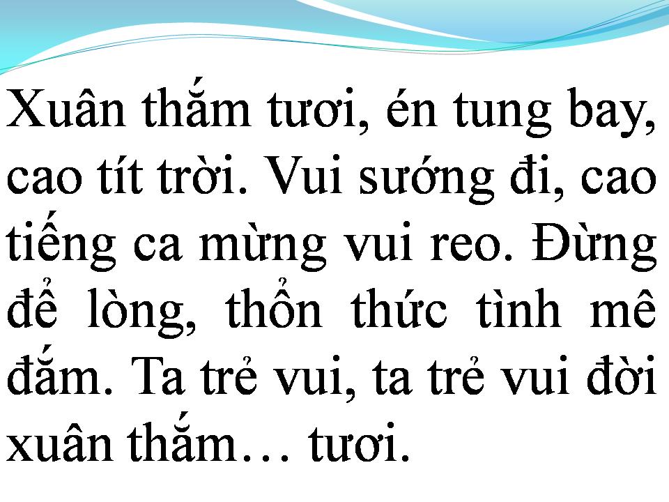 Lời bài hát XUÂN VÀ TUỔI TRẺ