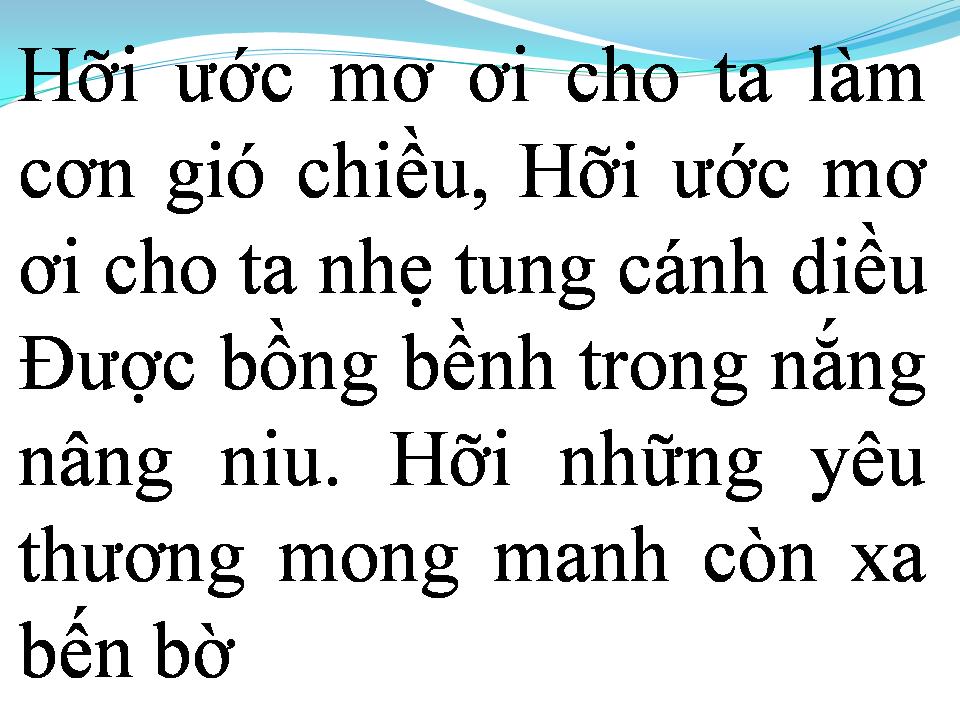 Lời bài hát ƯỚC MƠ