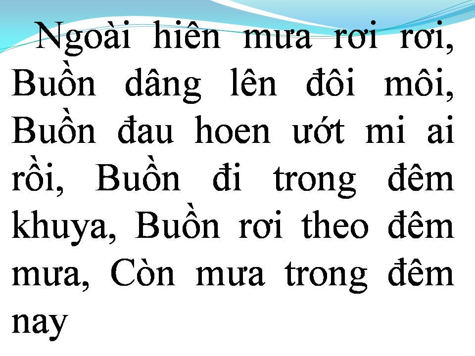 Lời bài hát ƯỚT MI