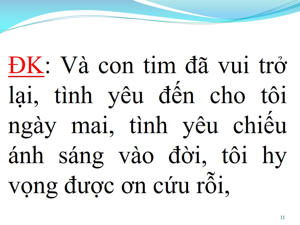Lời bài hát VÀ CON TIM ĐÃ VUI TRỞ LẠI