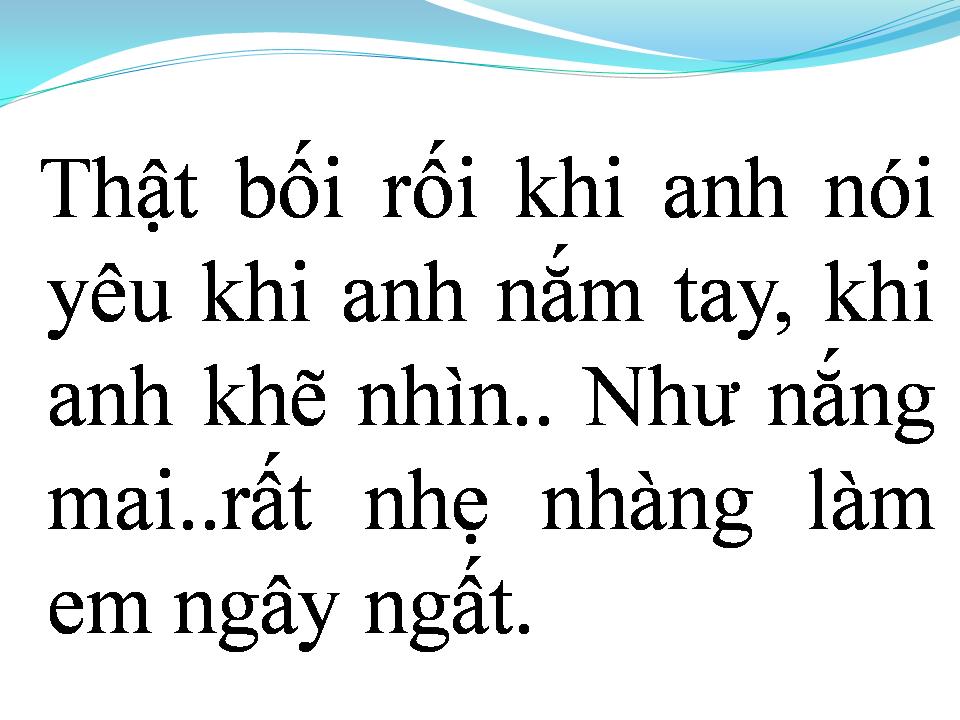 Lời bài hát VÀ EM ĐÃ BIẾT MÌNH YÊU