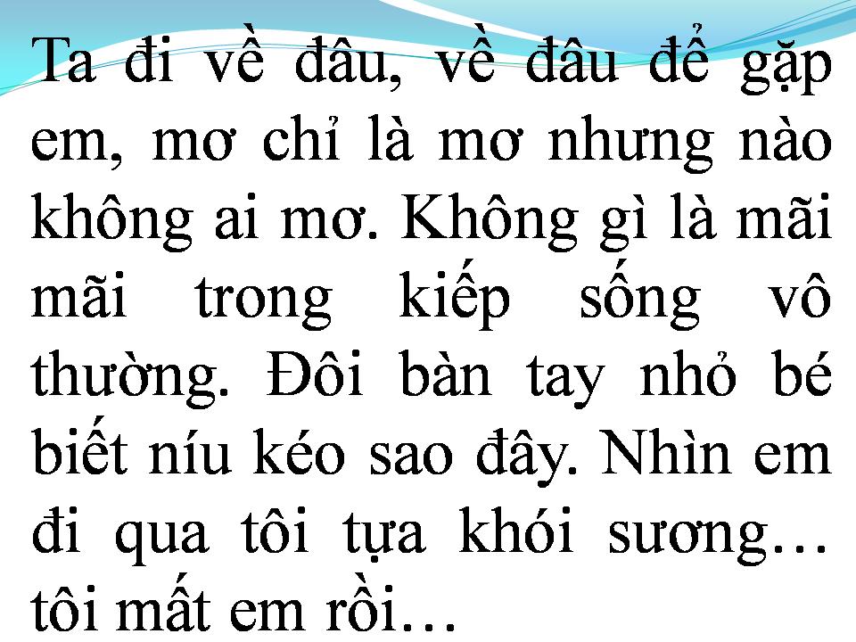 Lời bài hát VÀ NHƯ THẾ EM ĐI