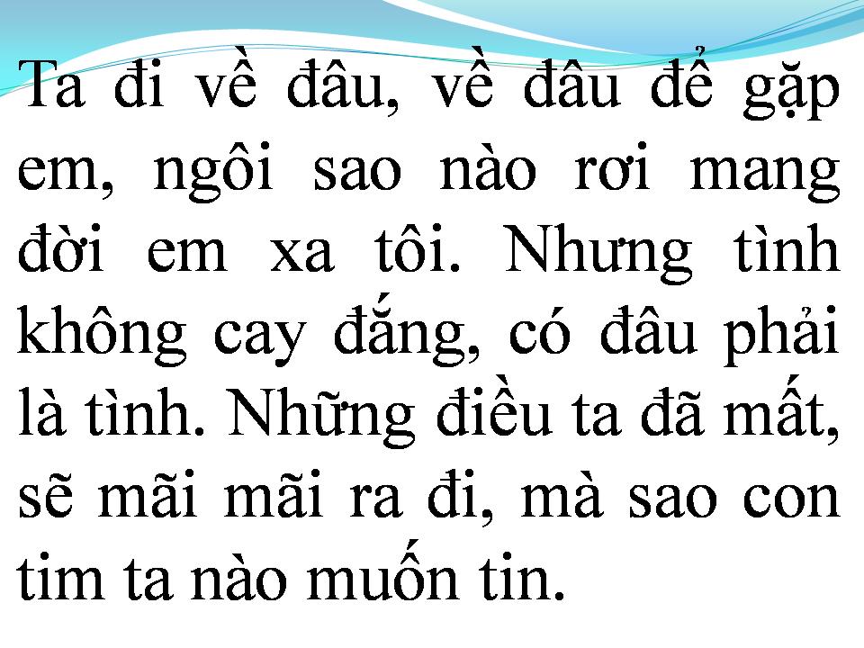 Lời bài hát VÀ NHƯ THẾ EM ĐI
