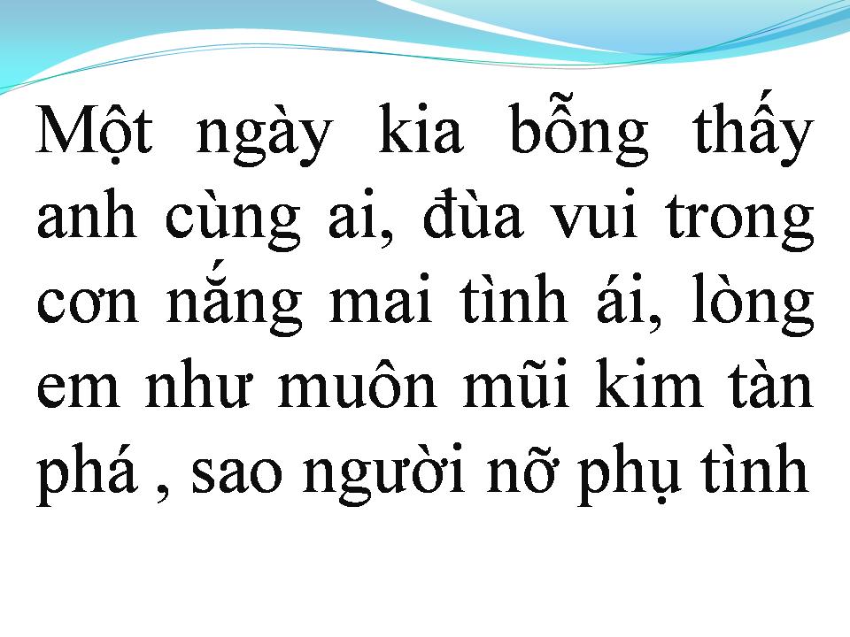 Lời bài hát VAI PHỤ