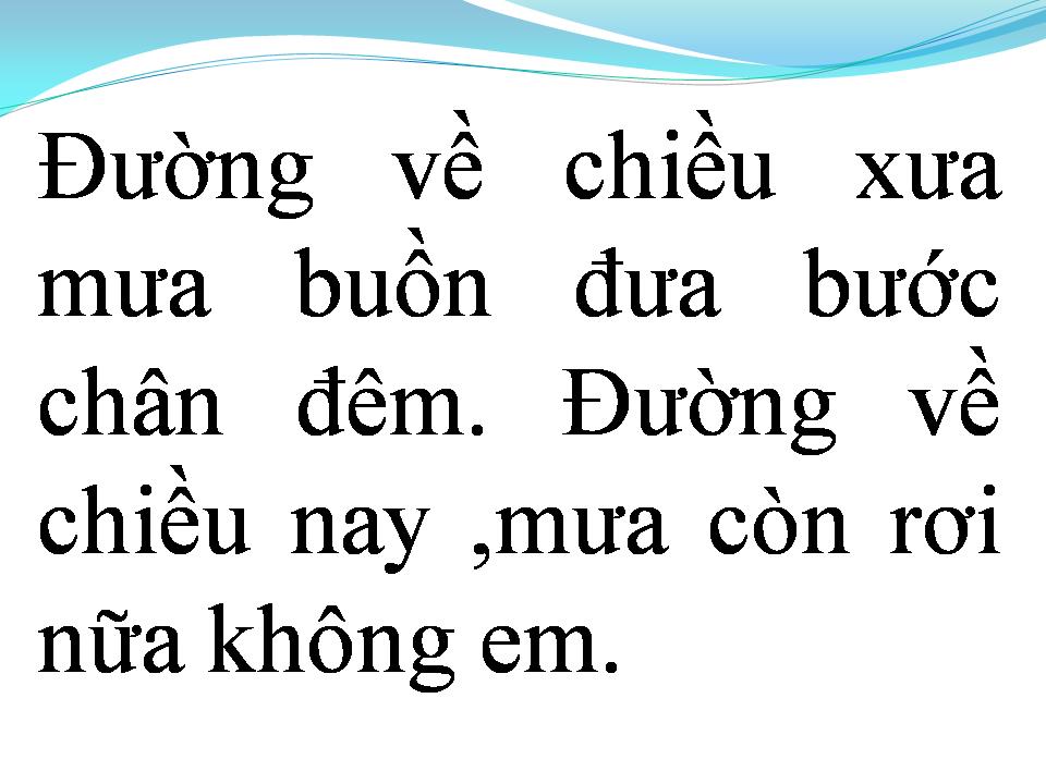Lời bài hát VÀO MƯA