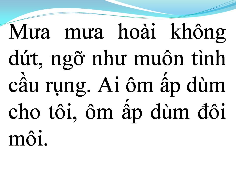 Lời bài hát VÀO MƯA