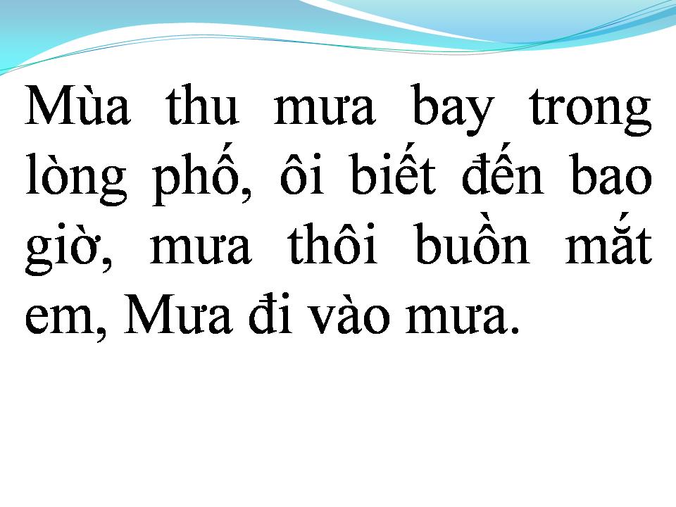 Lời bài hát VÀO MƯA