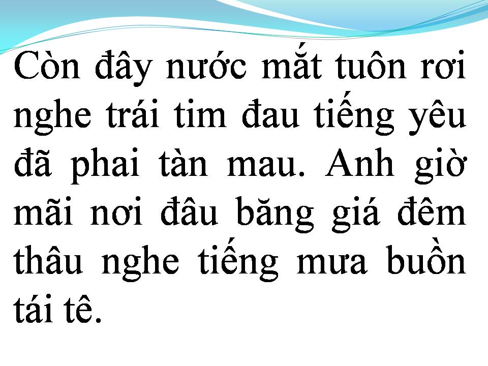 Lời bài hát VẮNG ANH