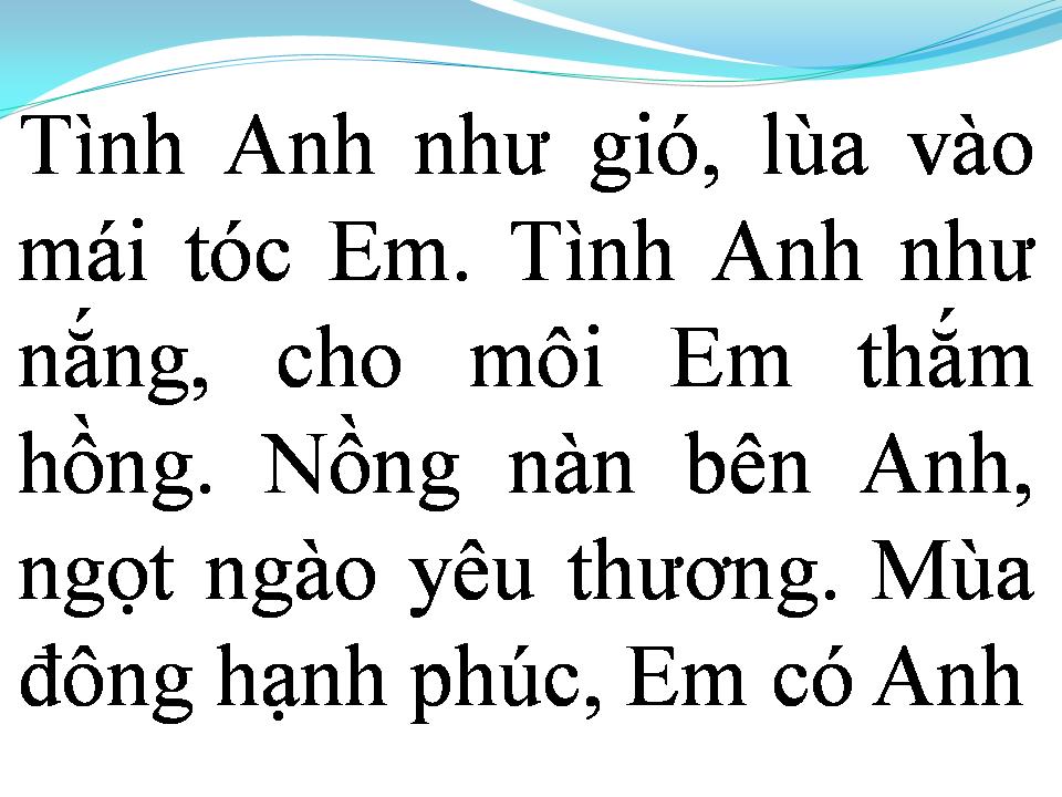 Lời bài hát VẮNG ANH MÙA ĐÔNG