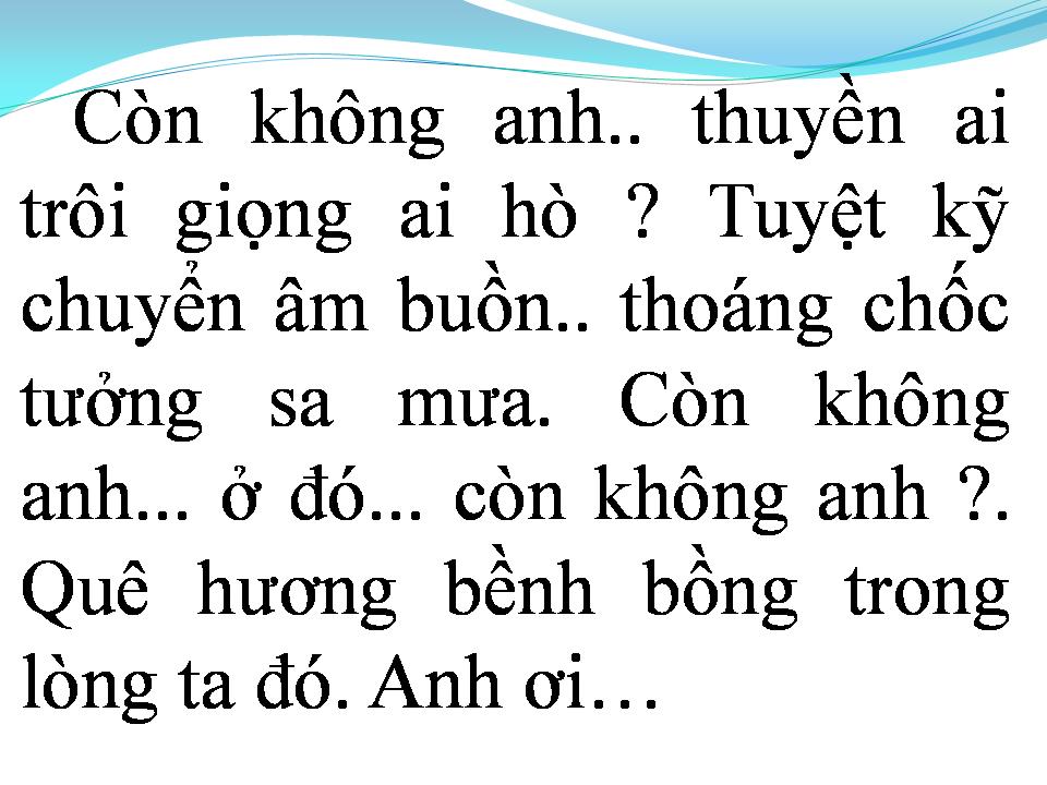 Lời bài hát VẮNG BÓNG