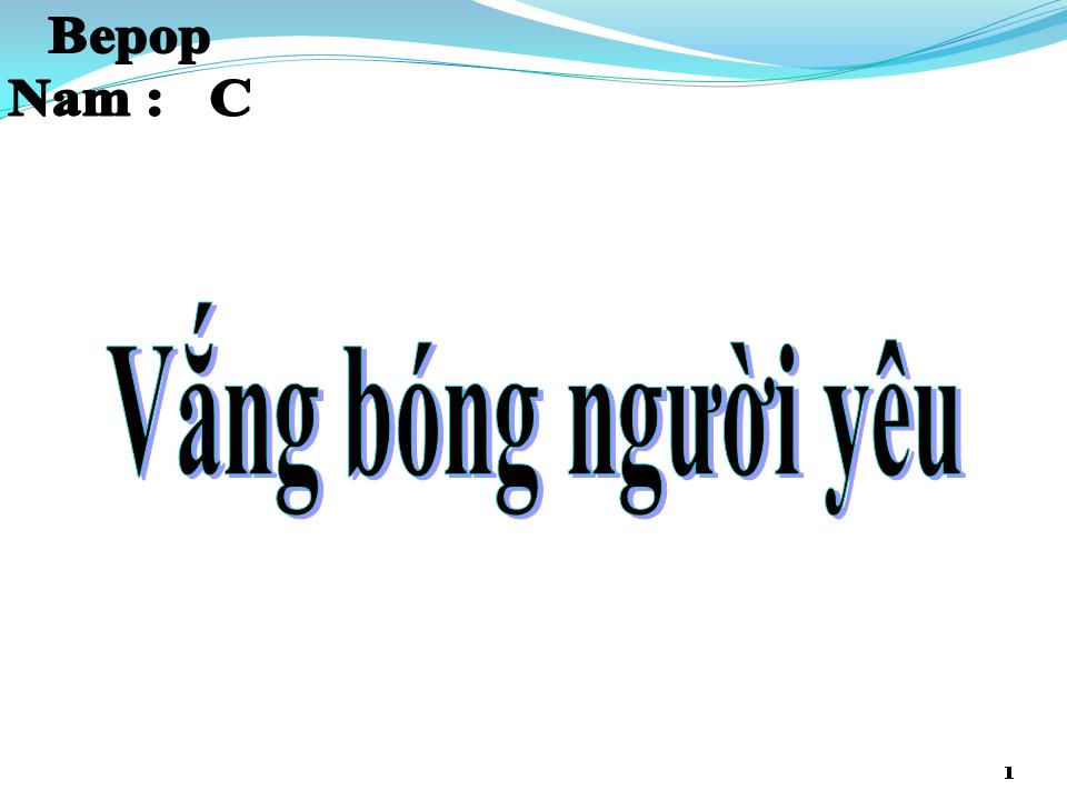 Lời bài hát VẮNG BÓNG NGƯỜI YÊU