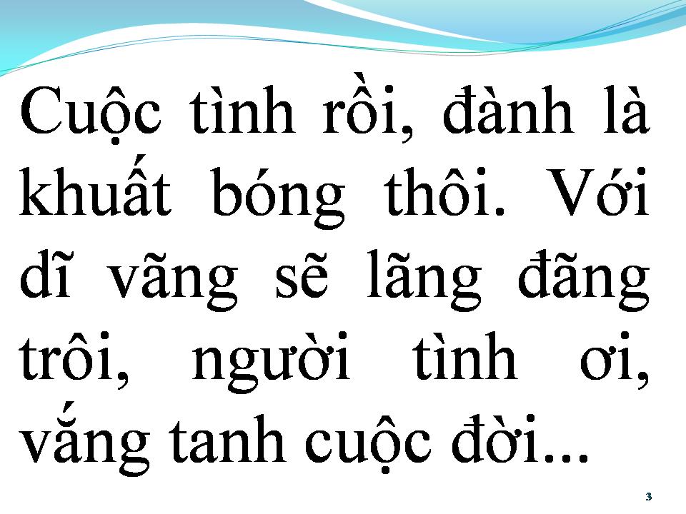 Lời bài hát VẮNG BÓNG NGƯỜI YÊU