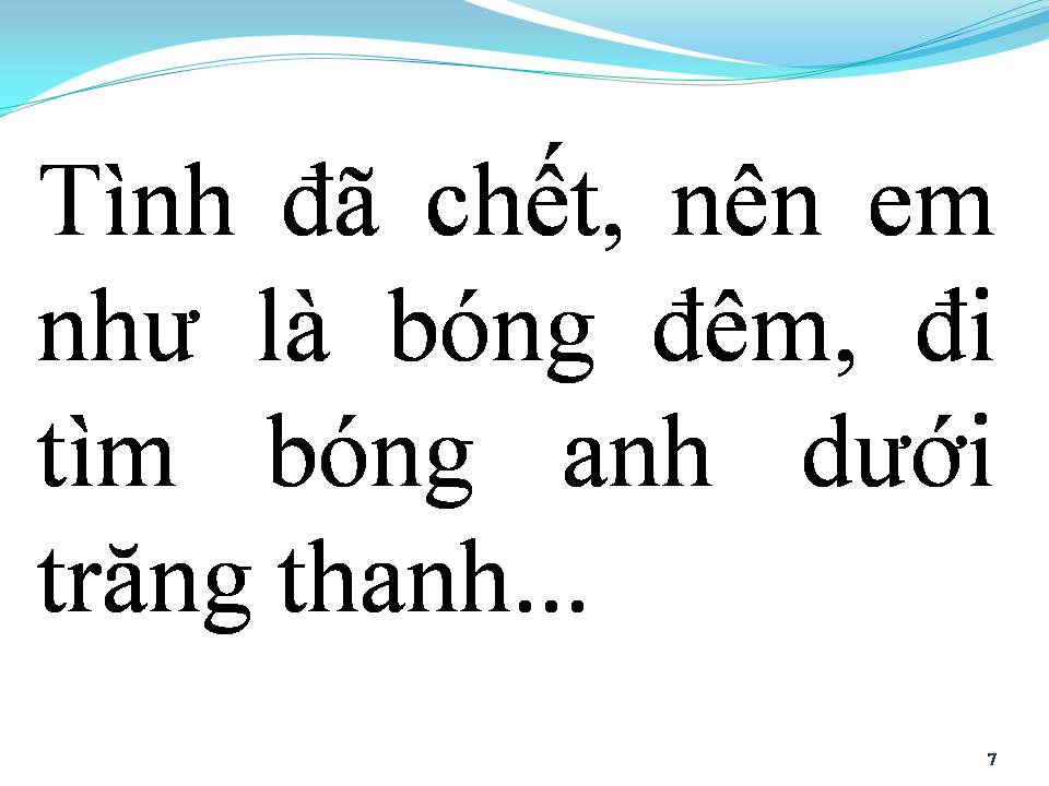 Lời bài hát VẮNG BÓNG NGƯỜI YÊU