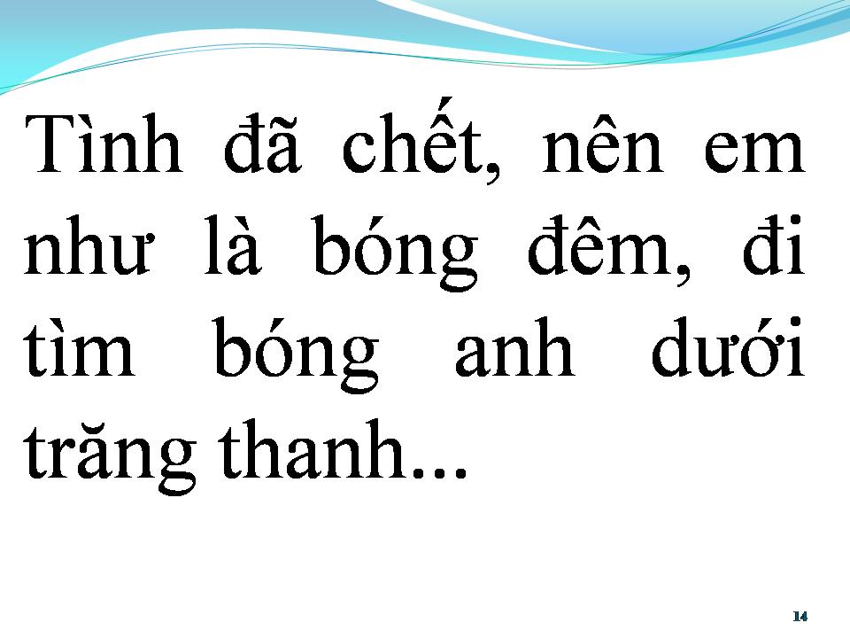 Lời bài hát VẮNG BÓNG NGƯỜI YÊU