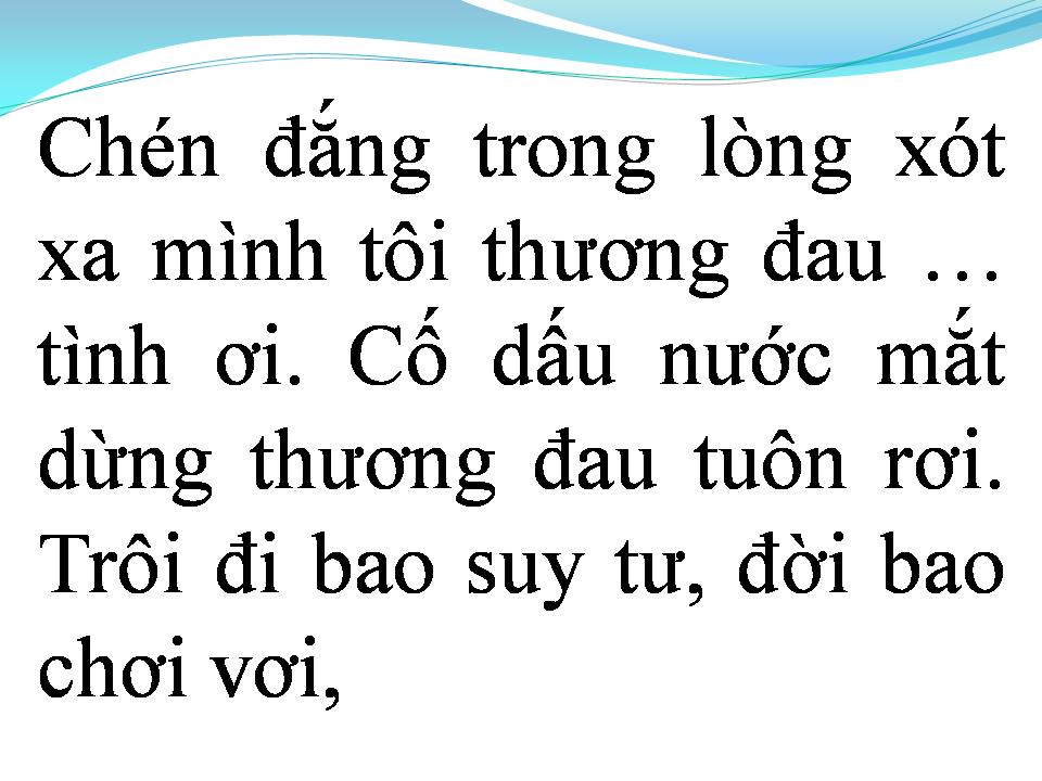 Lời bài hát VẮNG EM TRONG ĐỜI