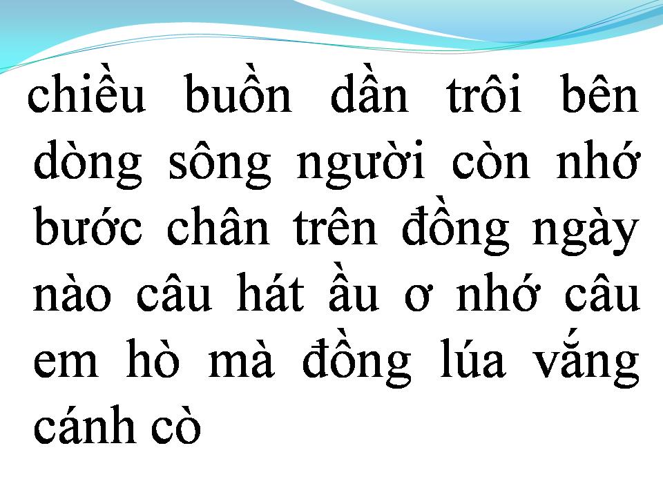 Lời bài hát VẮNG EM VẮNG MÃI CÂU HÒ