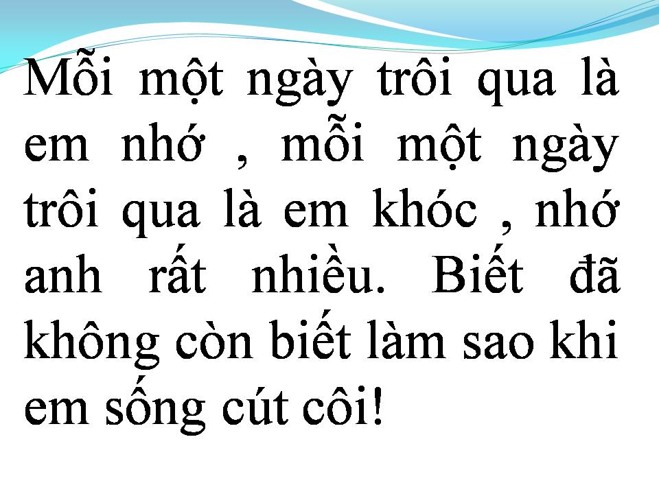 Lời bài hát VẮNG MỘT NGÀY