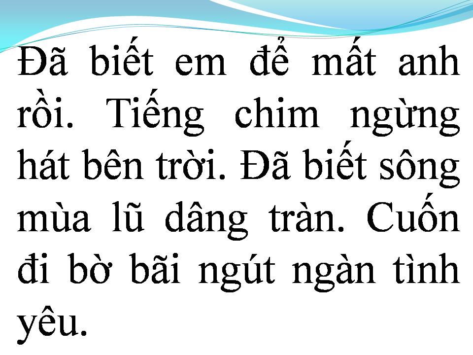 Lời bài hát VẪN HÁT LỜI TÌNH YÊU